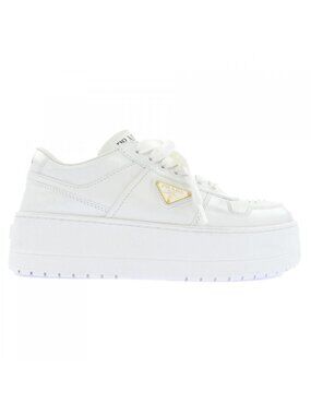Prada Triangle Logo Downtown Gold Sneakers